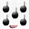 Service Caster 3'' Black Heavy Duty Floor Safe Twin Wheel Caster 1/2'' Threaded Stem, 5PK SCC-TS02S75-TPR-BLK-121315-5 - alternate 3